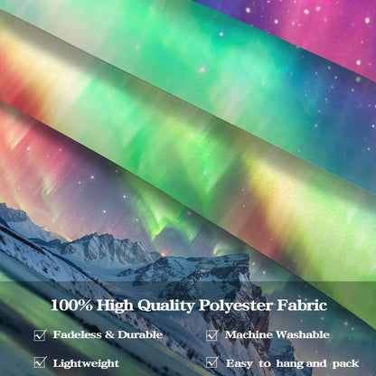Spenlife Winter Aurora Borealis Cabin Tapestry, Scenic Northern Lights Mountain Wall Hanging for Cozy Bedroom Living Room Decor, 60x44 Inch