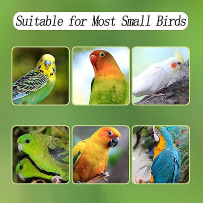 Automatic Bird Feeder for Cage, Automatic Acrylic Bird Feeder No Mess Bird Cage for Small Bird Parrots Canary Parakeet Budgerigar Crested Myna Cockatiel (Small)