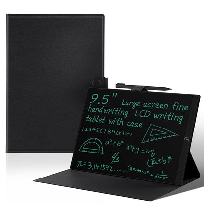 LCD Writing Tablet for Adults: 9.5 inch Full Screen Reusable Erasable with Leather Case