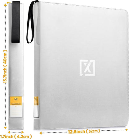 X PRO Top Load Card Binder - Compatible with Top-loading Card Cases - Fits 252 | 20 Premium Loaders Included | 9-Pocket Ringless Double-Sided Pages | Storage for TCG & Sports Cards (Frost White)