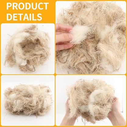 Balana 40g Building Mat Pigeon Natural Mixing Bird Nesting Material Cushion Cage Liner, Bird Nest Nesting Liners Great for Nest Building and Hideouts