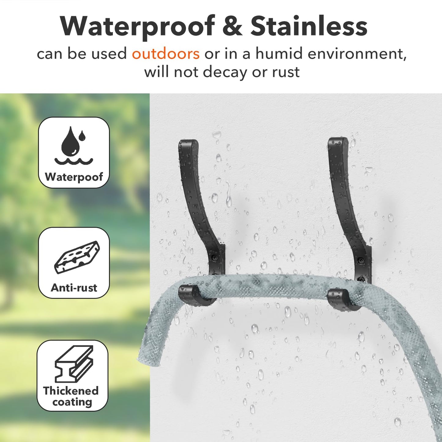 Coat Hanger Hooks Wall Mount - Backpack Hooks,Metal Wall Hooks For Hanging Heavy Duty,Screw In Hooks For Hanging Clothes,Black Coat Hooks For Wall,Purse Hanger For Wall,Wall Mounted Bag Hooks (6 Pack)