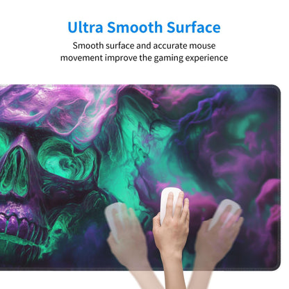 Horror Skull Mouse Pad XL Large Mousepad Non Slip Rubber Base Desk Mat for Laptop Computer Gaming 31.5" X 12"