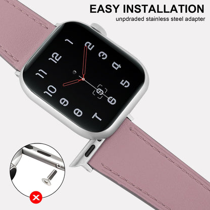 Italy Genuine Leather Bands Women Men Compatible with Apple Watch 38mm 41mm 40mm 42mm 44mm 45mm 46mm 49mm, iWatch Straps Smartwatch Replacement Band for Ultra SE 3/2/1 Series 11 10 9 8 7 6 5 4 3 2 1