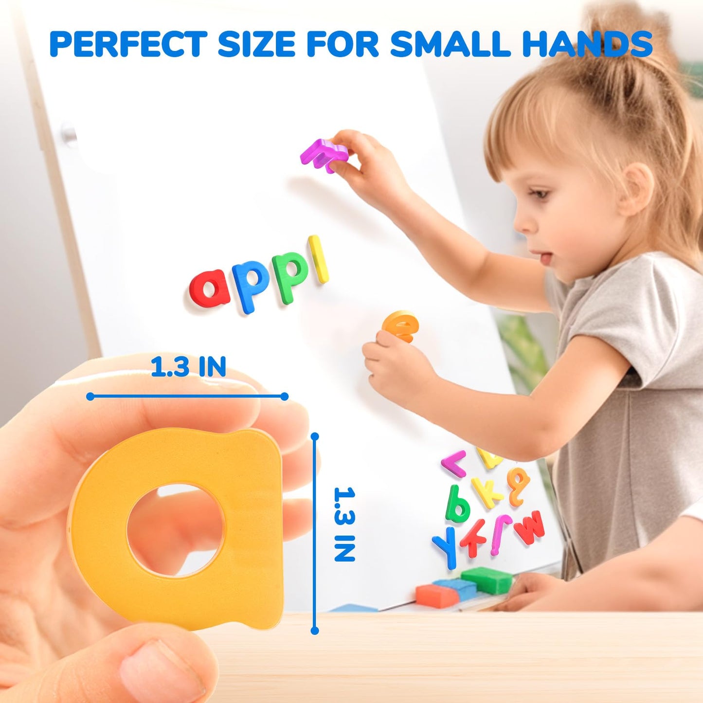 JoyCat Alphabet Magnets, 156-Piece Set of Lowercase Magnetic Letters, ABC Magnets for Toddlers & Kids, Plastic Letters for Whiteboards, Preschool Educational Toys for Kindergarten Classroom
