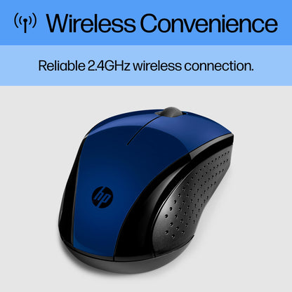HP X3000 G3 Wireless Mouse - Black, 15-Month Battery, Side Grips for Control, Travel-Friendly, Blue LED, Powerful 1600 DPI Optical Sensor, Compatible with Wins PC/Laptop, Mac, Chromebook (683N7AA)