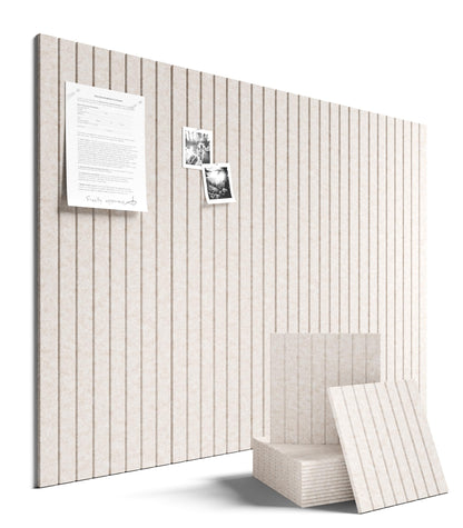 Fluxynara Large Felt Bulletin Board 48" x 36" Cork Board Alternative-12 Pack with 70 Safe Removable Adhesive Tabs, Cork Boards for Walls Cork Board for Home Office Classroom Pin Board (Oatmeal)