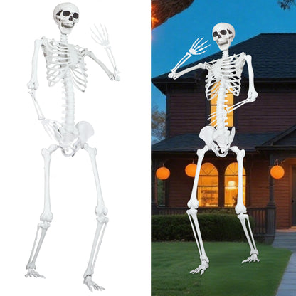 LOSFOTBO 7.9Ft/240cm Giant Skeleton Poseable Skeleton Realistic Full Body Bones for Halloween Decorations