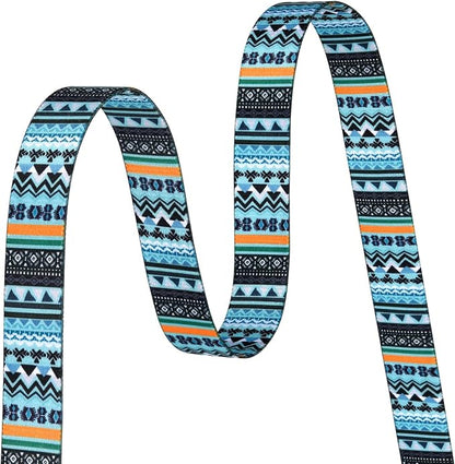 MarukoPet Dog Collar and Leash Set, Adjustable for Small Medium Large Dogs Puppy, Cute Design with Bohemia Floral Tribal Geometric Patterns Boys Girls Dog Collar(Green Bohemia Set,L)