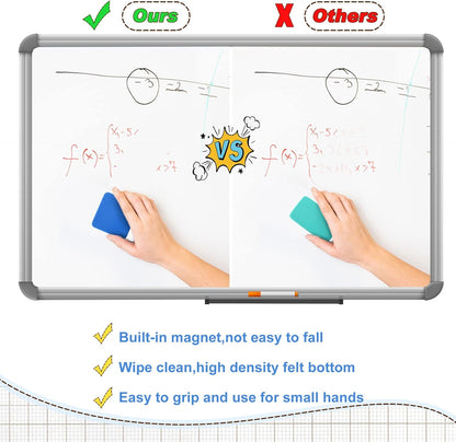 TaoBary Taobary 96 Pack Mini Dry Erase Erasers Bulk Magnetic Whiteboard Dry Erasers Classroom Supplies Whiteboard Chalkboard Cleaner for Teacher Kids School Office, 1.97 x 1.97 Inch (Colorful)