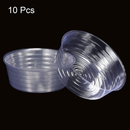 MECCANIXITY Plant Pot Saucer 12 Inch Plastic Round Flower Drip Tray for Indoor Outdoor, Clear Pack of 10