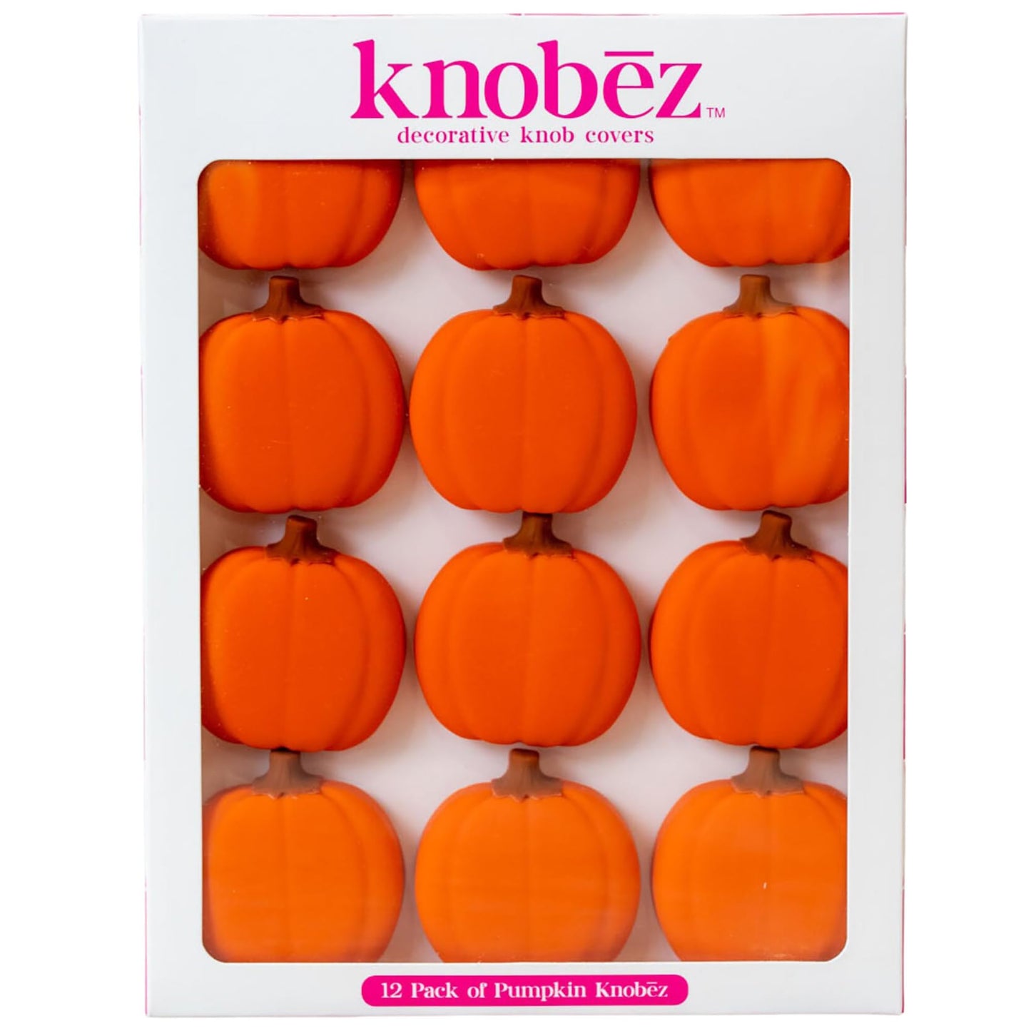 Knobēz 12pk Pumpkin Decorative Knob Covers - Autumn Cabinet Decorations