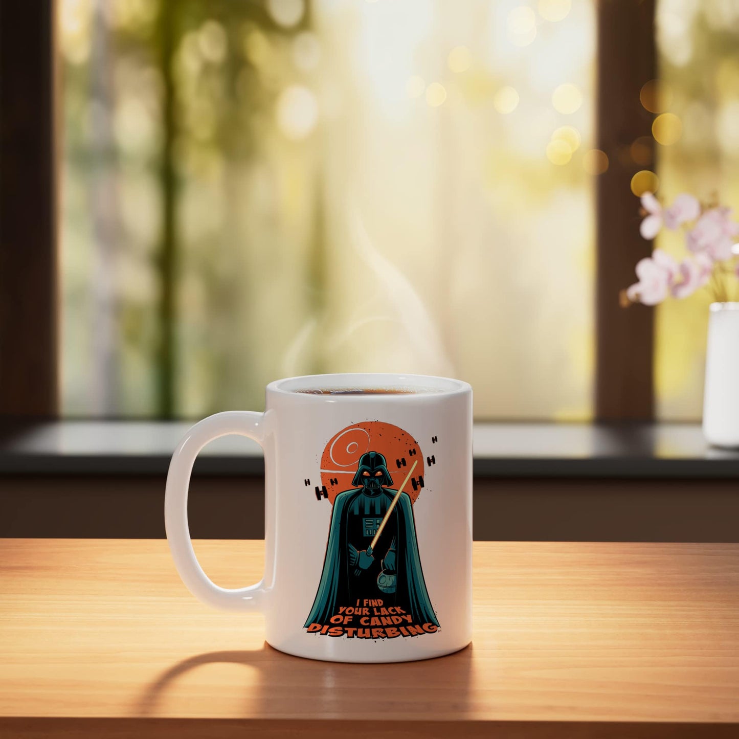 Star Wars Darth Vader Halloween Lack of Candy Disturbing Ceramic Mug, White