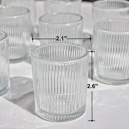 VOHO 24pcs Clear Candle Holder Wedding Centerpieces for Tables, Votive Candle Holders for Votive & Tea Lights Candles, Clear Glass Tealight Candle Holder for Halloween