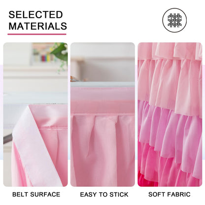 JEVIX Pink Table Skirt 6ft Tutu Table Skirt For Rectangle Table Birthday Party Decorations Baby Shower Girls Parties Cake Dessert Table Decorations Ruffle Table Skirting