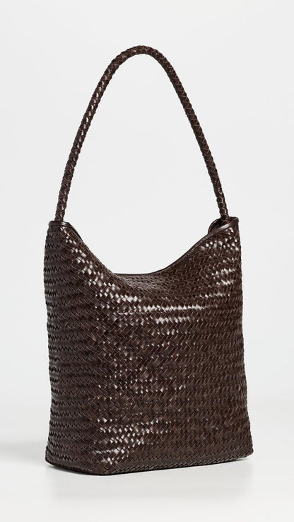 Madewell Women's The Signature Woven Collection Bucket Bag, Coffee Bean, One Size