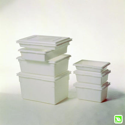 Rubbermaid Commercial Products Food Storage Box/Tote for Restaurant/Kitchen/Cafeteria, 5 Gallon, White (FG350600WHT) (Pack of 2)