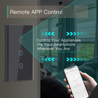 BSEED Smart Light Switch,1 Gang WiFi Touch Switch with Smart Life APP Control and Timing Function,Black Single Pole Switches Work with Amazon Alexa,Google Assistant -(3 Way) Multi-Control Association