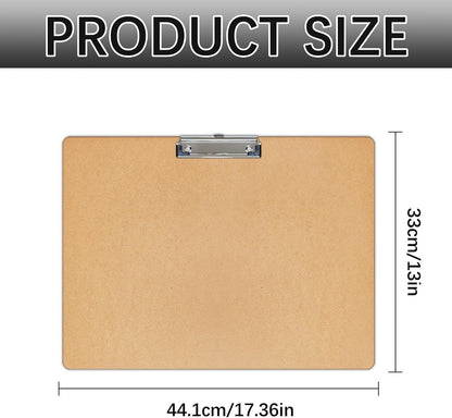 10 PCS Extra Large 11x17 clipboard, Wood Cleats with Low Profile Clips for Drawing, Sketching, and Art Boards, Horizontal Wood Lapping, Landscape Layout