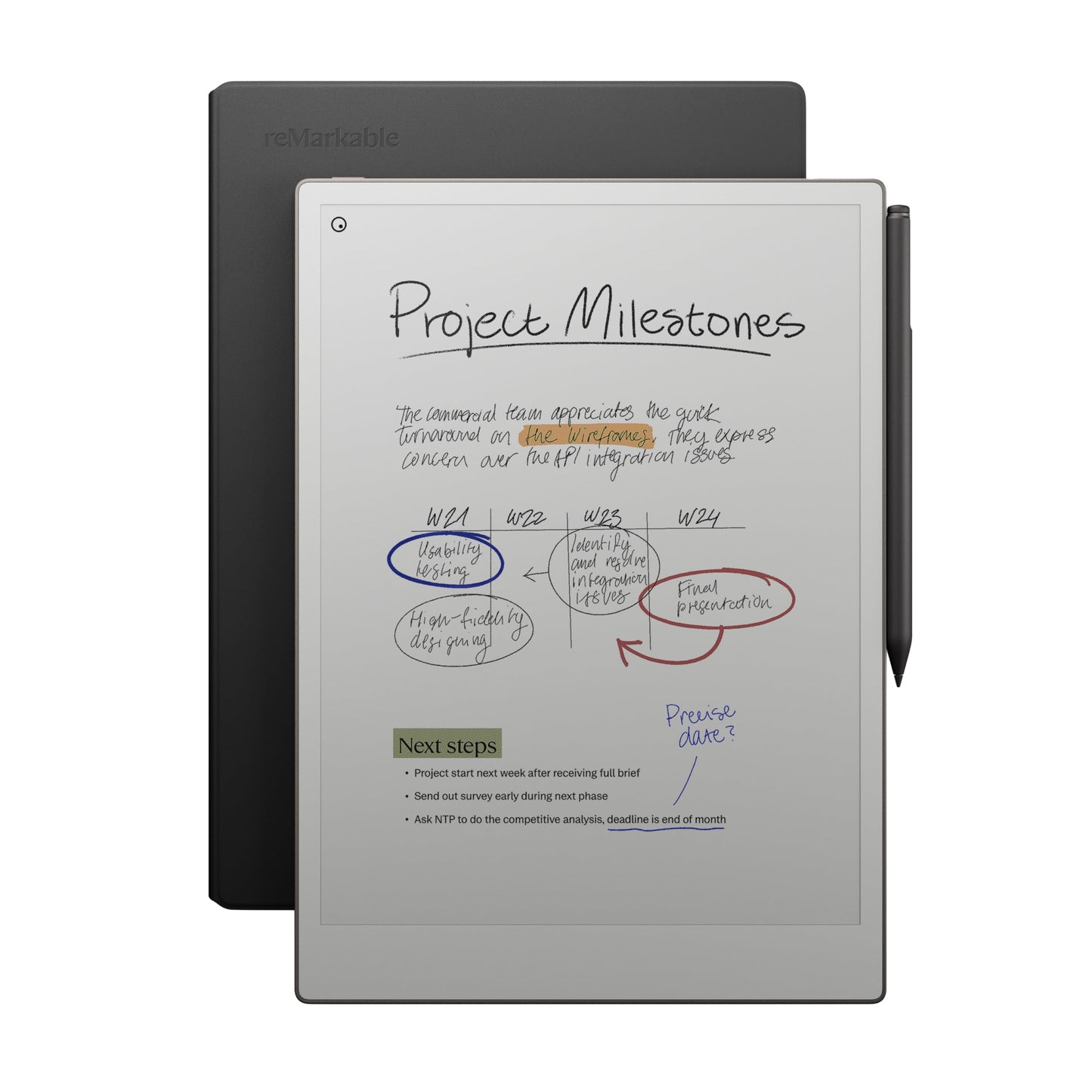 reMarkable Paper Pro Bundle – Premium Leather | Includes 11.8” reMarkable Paper Tablet, Marker Plus Pen with Eraser, and a Book Folio Cover in Black Leather