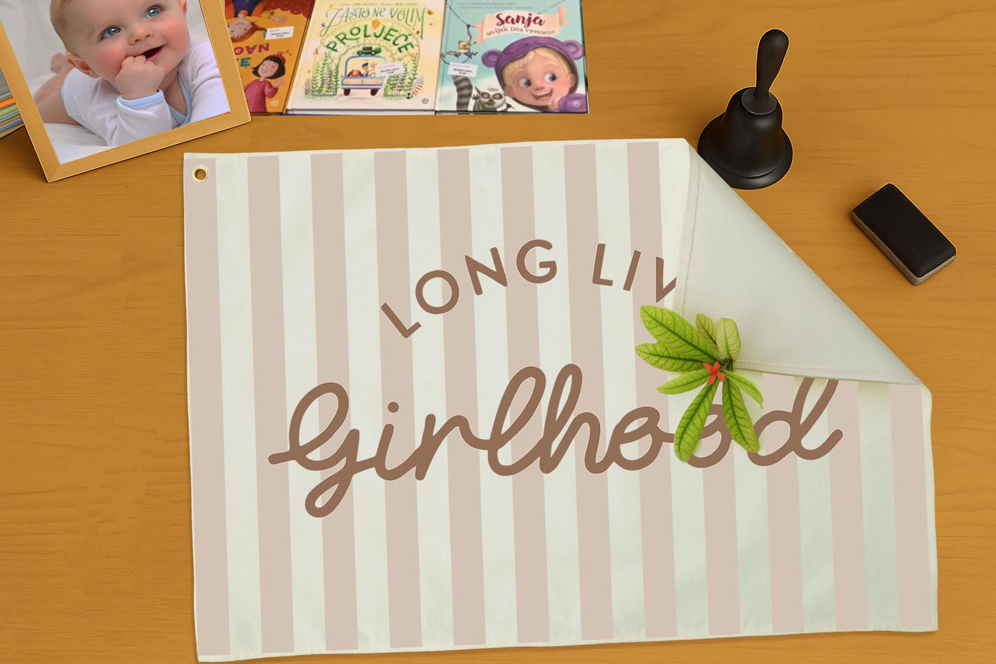 Long Live Girlhood-Nursery Wall Decor Hanging Rectangular Banner Flag Poster Wall Decoration Gift for Girl Kids,Nursery Bedroom Playroom Girls Room Art Decor,Christmas Christmas Gift 28.5"L×20"W