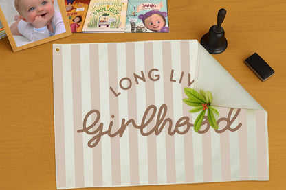 Long Live Girlhood-Nursery Wall Decor Hanging Rectangular Banner Flag Poster Wall Decoration Gift for Girl Kids,Nursery Bedroom Playroom Girls Room Art Decor,Christmas Christmas Gift 28.5"L×20"W