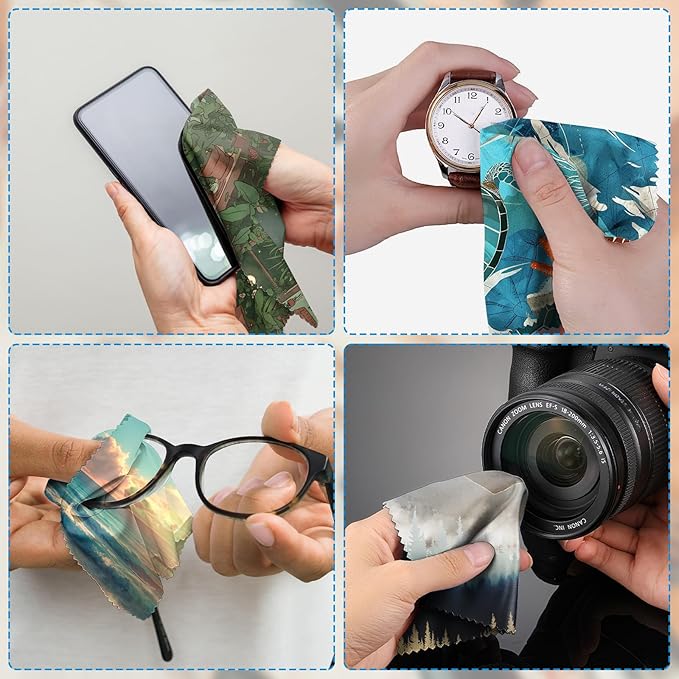 6 PCS Glasses Cleaning Cloth Eyeglass Lens Cleaning Cloth Eyeglasses Wipes