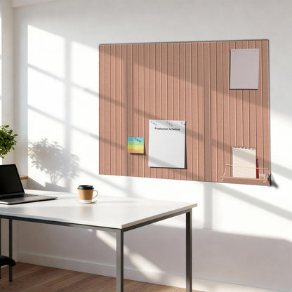 12 Pack Bulletin Boards 48" x 36" Alternative Cork Board for Office,Built-in Storage Device，Large Cork Boards for Walls ， Felt Wall Tiles, Contains Removable Security Stickers and PushPins (V-Pink)