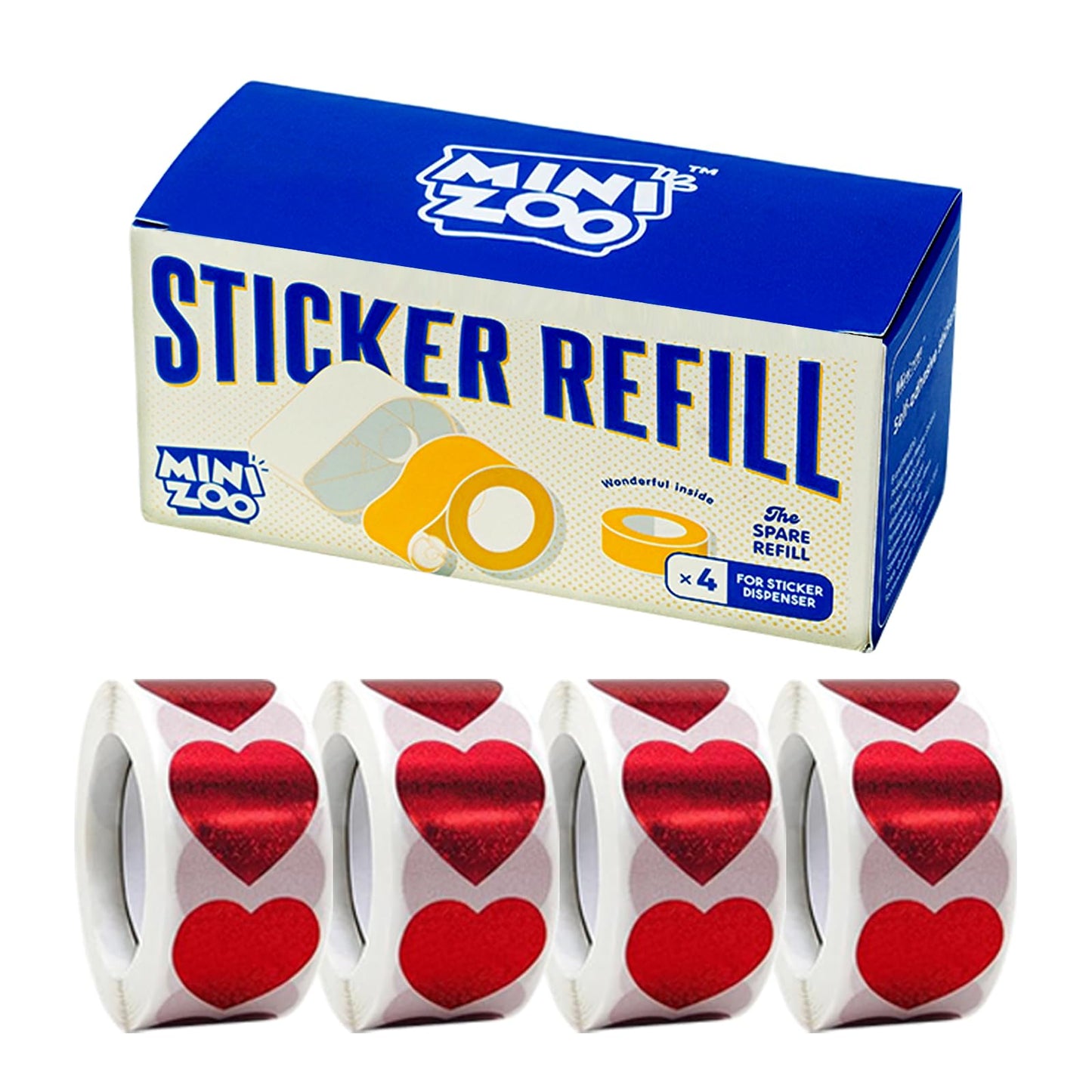 Minizoo 1500 Pcs 1.0Inch Heart Stickers for Kids Reward,Behavior Chart,School Classroom Student Teacher Supplies Gift