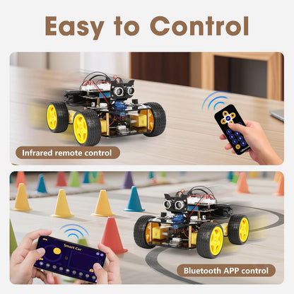 ACEBOTT Robotics Kit for Kids Ages 8-12 12-16, Smart Robot Car Kit Compatible with Arduino & Scratch, STEM Toys Coding Robot Kit with App Control, STEM Gifts for Kids and Teens