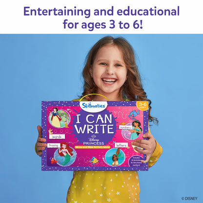 Skillmatics I Can Write Disney Princess - Reusable Preschool Learning Activities, Educational Toys & Games, Handwriting Aid, Back to School, Screen-Free Fun, Gift for Students, Kids, Toddlers Ages 3-6