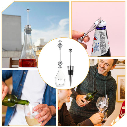 20 Pcs Beadable Wine Stoppers Bulk Beadable Beer Opener Set 10 Decorative Beaded Wine Bottle Stopper 10 Alloy Reusable Bottle Opener for DIY Crafts Fall Halloween Bar Party Favor Gifts