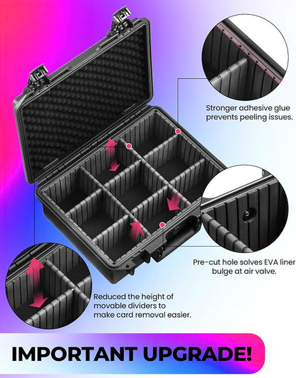 Card Cases for Sports Trading Graded Cards Storage Box Holder Organizer | with Spring Buckles Waterproof Hard Case Organizer for Baseball Slab BCW MTG TCG Zion Top Loader Rigid Magnetic Card Sleeve
