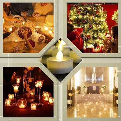 Boakboary LED Tea Lights with Remote Control: 24pcs Flickering Flameless Candles,Long Lasting 400+Hours,Battery Operated Electric Tealight for Home Decoration Seasonal&Festival Celebration(Warm White)