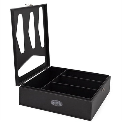 AuldHome Design Enamelware Kitchen Bag Organizer (Black), Farmhouse Style Holder Compatible w/ Zipper Seal Kitchen Storage