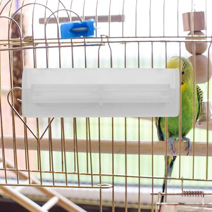 FRCOLOR Automatic Hanging Bird Feeder 2pcs Anti-Splash Parrot Food Tray Garden Seed Dispenser Outdoor Bird Feeding Supplies