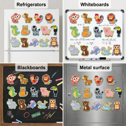 Fridge Magnets,43Pcs Farm Animals Cute Magnets for Refrigerator Whiteboard,Full Back Magnet Animal Magnets Gifts for Girls and Boys