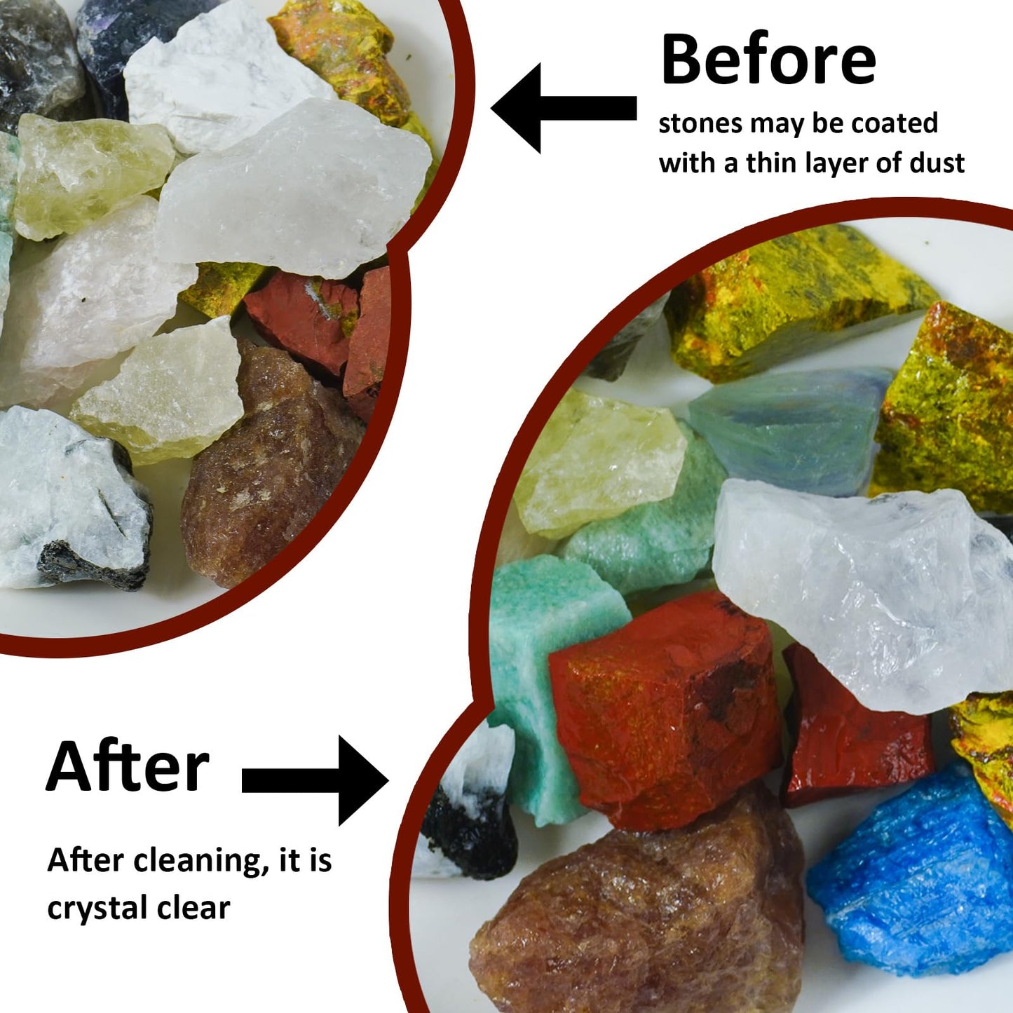 Raw Crystals, Large 1.2-2.0" Healing Crystal Natural Rough Stones for Intuition,Chakra,Meditation,Decoration,Polishing,Energy Work (White Crystal, 3.5oz-1.2-2.0"raw Crystals)