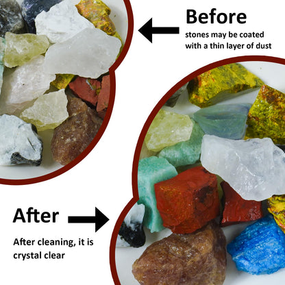 Raw Crystals, Large 1.2-2.0" Healing Crystal Natural Rough Stones for Intuition,Chakra,Meditation,Decoration,Polishing,Energy Work (White Crystal, 3.5oz-1.2-2.0"raw Crystals)
