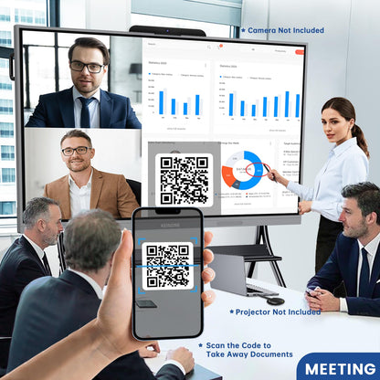 KEINONE 65'' 4K Smart Board with Google Certified, Android 14 OS 8+128 GB Interactive Whiteboard, Electronic Digital Whiteboard with Open App Ecosystem, Touch Smartboard for Home, Office and Classroom