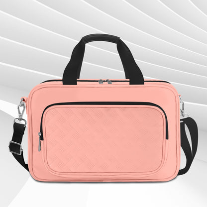 LAOTANGJIA Bible Cover,Pink Large Bible Bag for Women, Study Supplies Journaling Kit Book Carrying Case with Bible Highlighters Shoulder Strap Christian Gifts