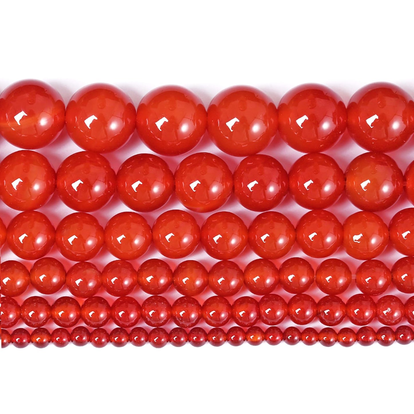 8MM 46PCS Natural Stone Red Agate Loose Beads for Jewelry Making DIY Bracelet Semi Precious 1 Strand