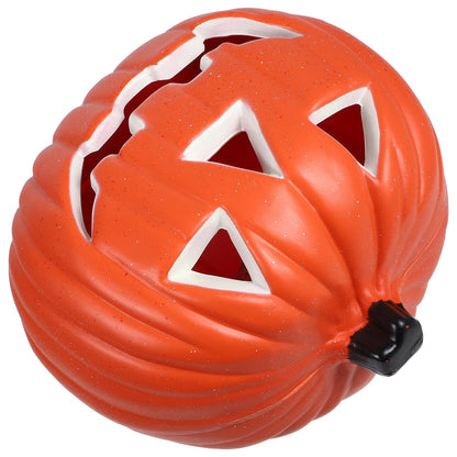 Toddmomy Halloween Pumpkin Lantern Decoration with Led Light Hollow Light up Jack-O-Lantern for Indoor and Outdoor Tabletop Halloween Decorations 8.27X6.3X7.87 Inches