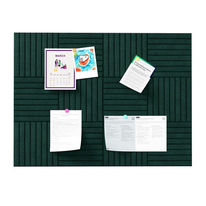 Baysola Stripe Felt Bulletin Board Panels 48 x 36 Inch Self Adhesive Wall Tiles Cork Board Alternative for Office Classroom Photos Notes 12 Pack