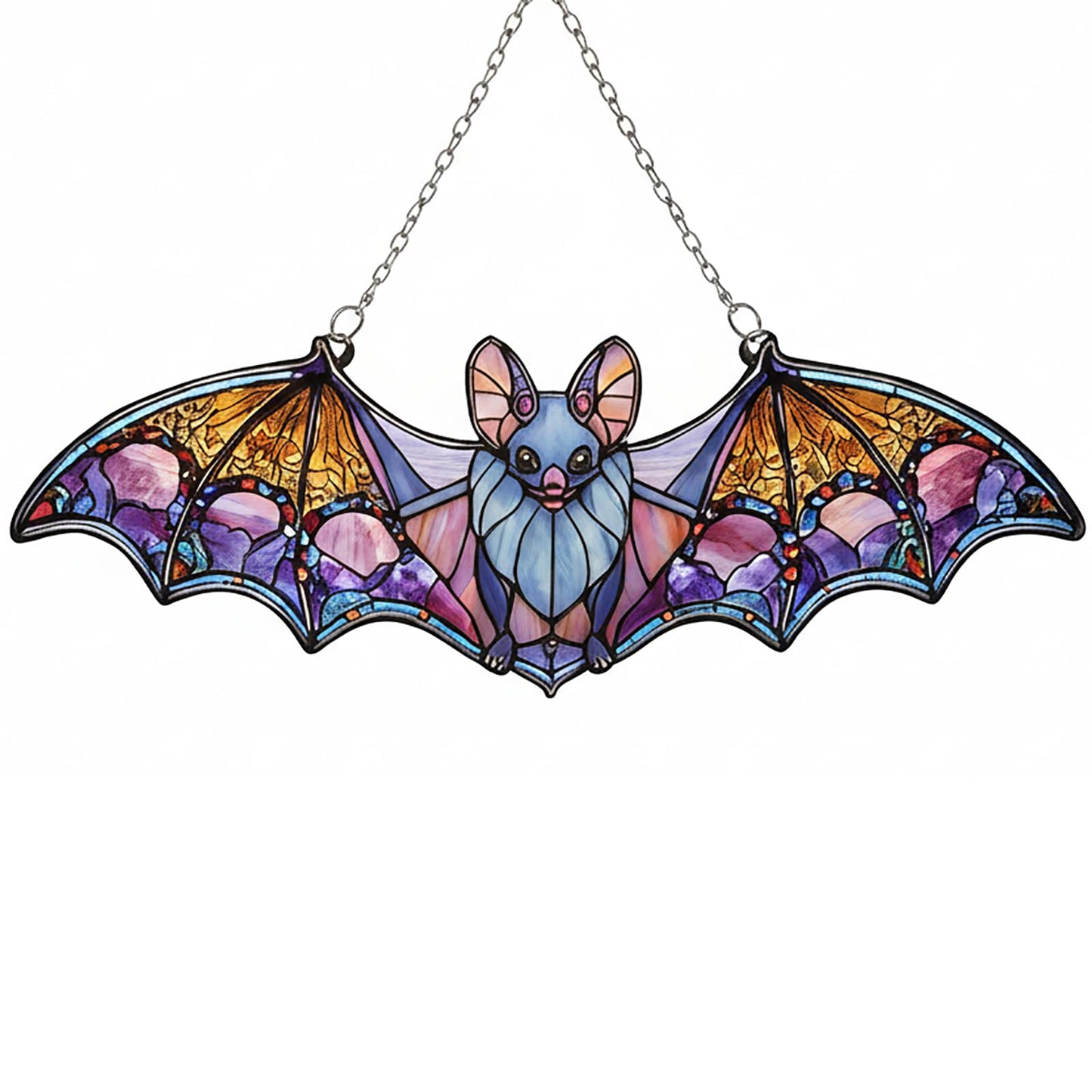 Bat Car Hanging Ornament, Bat Suncatcher, Gothic Rear View Mirror Decor, Halloween Bat Window Hanging, Witchy Gifts for Goth Women(Bat 4)