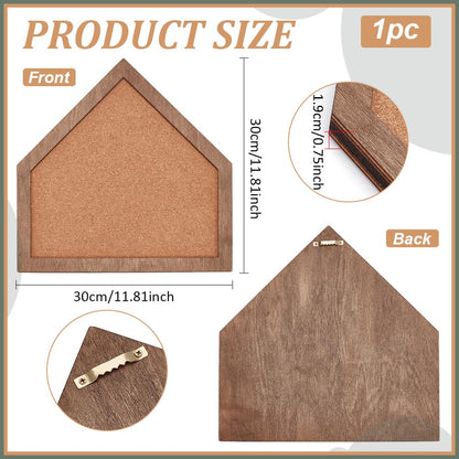 BENECREAT Cork Brooch Board, 11.8x11.8 Inch Wall Cork Tray Baseball Home Plate Pin Board for Brooch Pin Storage, Jewelry Display, Lapel Pin Enamel Pin Display, 19mm/0.5 Inch Thick