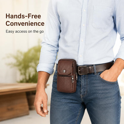YIUMLMN Leather Cigarette First Layer Cowhide Material Lighter Holder Leather Cigarette Case Stylus Belt Clip Case Crossbody Bag Wallet Purse Cell Phone Pouch