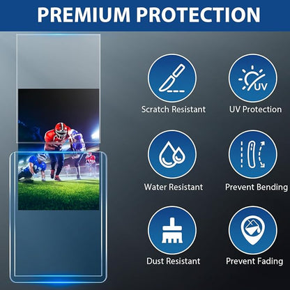 400 Hard Plastic Card Sleeves, Premium Baseball Card Protectors, 3"x 4" Trading Cards Sleeves, Sports Game Cards Holder Top Cases (200 Hard Sleeve + 200 Soft Sleeve)