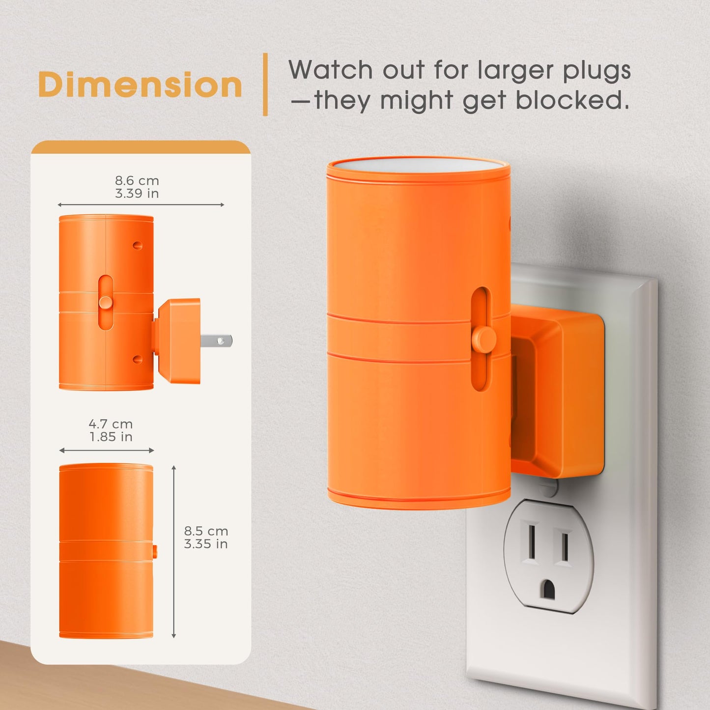 Briignite Night Lights Plug into Wall, Modern LED Night Light Plug in, Dusk to Dawn Sensor, Soft White 3000K, 0-100LM Adjustable Brightness, Dimmable NightLight for Hallway, Bedroom, Stairway, 2 Pack