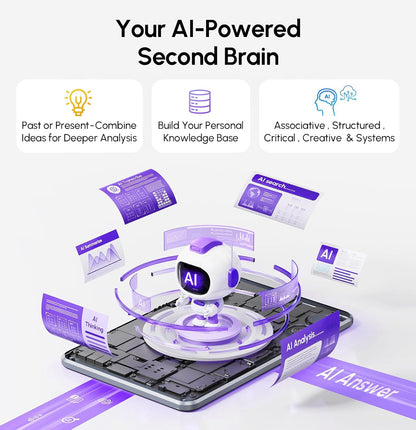 AI Voice Recorder, App Control, Transcribe & Summarize with 71 Pro Templates, Deep AI Analysis, Record Anytime Anywhere for Meetings, Work, Lectures, 112 Languages,Grey